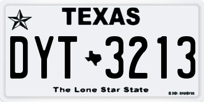 TX license plate DYT3213