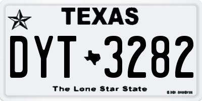 TX license plate DYT3282