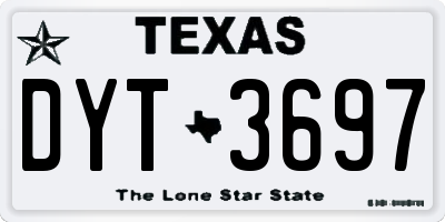 TX license plate DYT3697