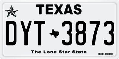TX license plate DYT3873