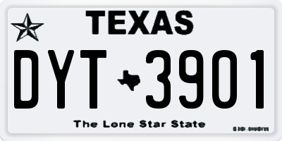 TX license plate DYT3901
