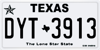 TX license plate DYT3913