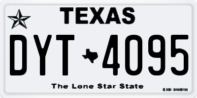 TX license plate DYT4095