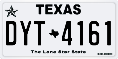 TX license plate DYT4161