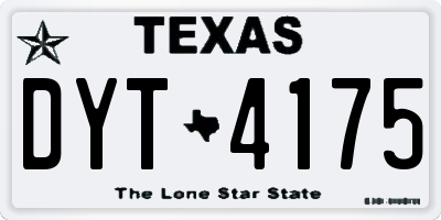 TX license plate DYT4175