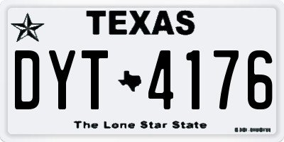 TX license plate DYT4176