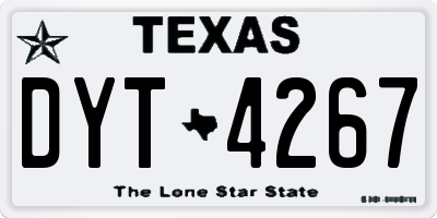 TX license plate DYT4267