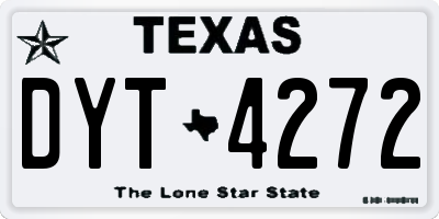 TX license plate DYT4272