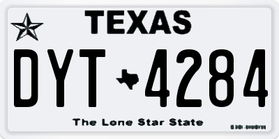 TX license plate DYT4284