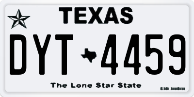 TX license plate DYT4459
