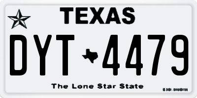 TX license plate DYT4479