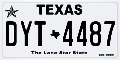 TX license plate DYT4487