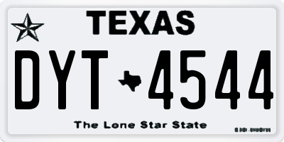 TX license plate DYT4544