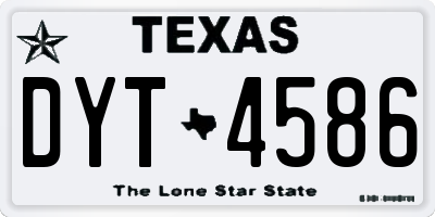TX license plate DYT4586