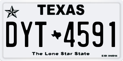 TX license plate DYT4591