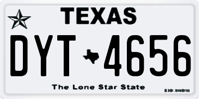 TX license plate DYT4656
