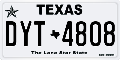 TX license plate DYT4808