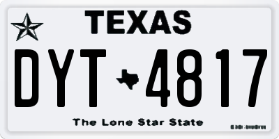 TX license plate DYT4817