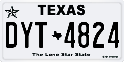 TX license plate DYT4824
