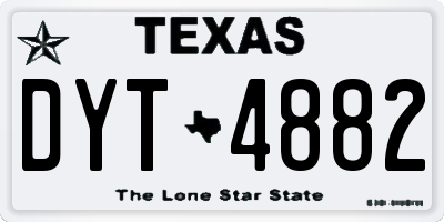TX license plate DYT4882