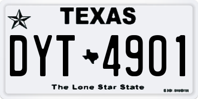 TX license plate DYT4901