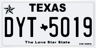 TX license plate DYT5019