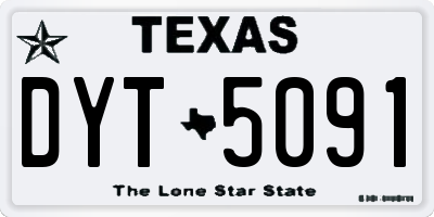 TX license plate DYT5091