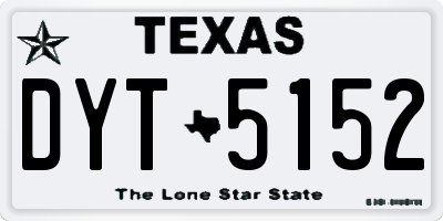 TX license plate DYT5152