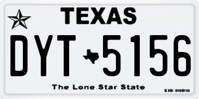 TX license plate DYT5156