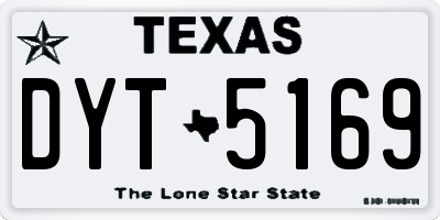 TX license plate DYT5169