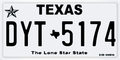 TX license plate DYT5174