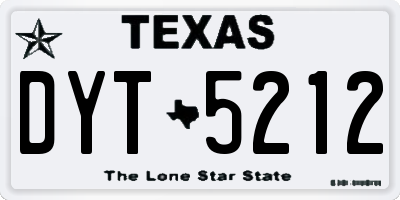 TX license plate DYT5212