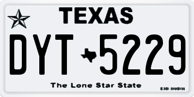 TX license plate DYT5229