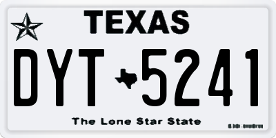 TX license plate DYT5241