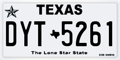 TX license plate DYT5261