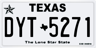 TX license plate DYT5271