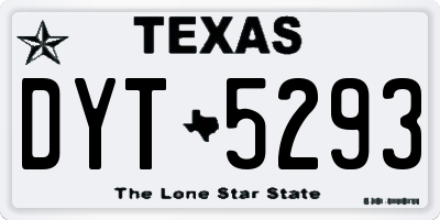 TX license plate DYT5293