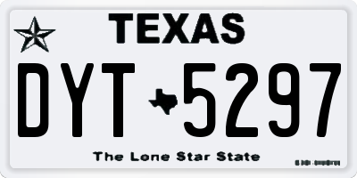 TX license plate DYT5297