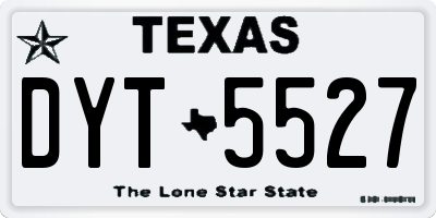 TX license plate DYT5527