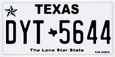 TX license plate DYT5644