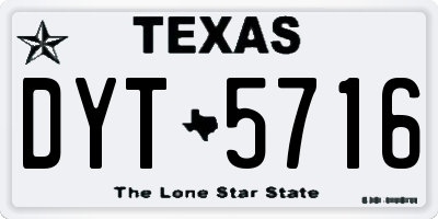 TX license plate DYT5716