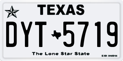 TX license plate DYT5719