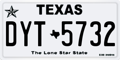 TX license plate DYT5732