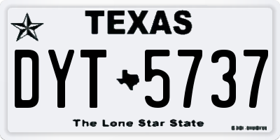TX license plate DYT5737