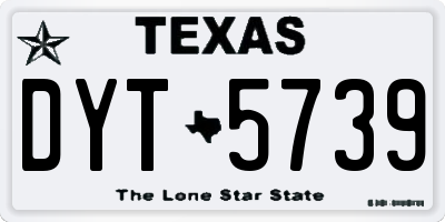 TX license plate DYT5739