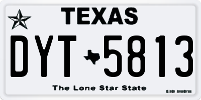 TX license plate DYT5813