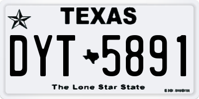 TX license plate DYT5891