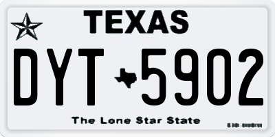 TX license plate DYT5902