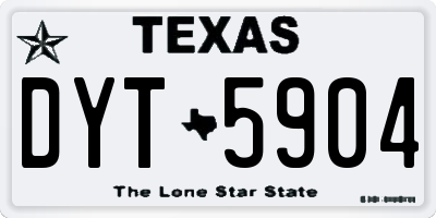 TX license plate DYT5904