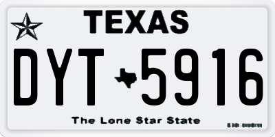 TX license plate DYT5916